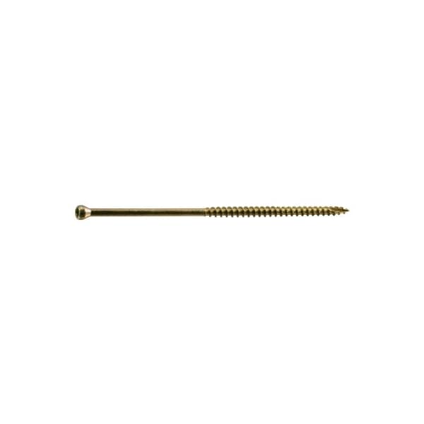 Saberdrive Wood Screw, #9, 5 in, Zinc Yellow Steel Trim Head Torx Drive, 57 PK 52520 - main